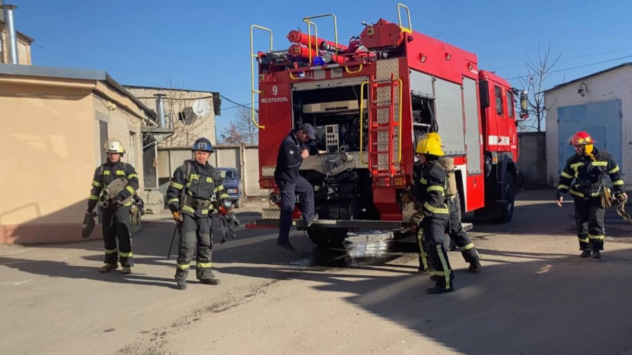 У Мелітополі провели позапланові протипожежні тренування