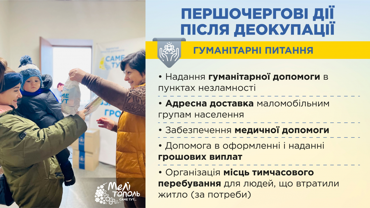 План деокупації Мелітополя: гуманітарний напрямок