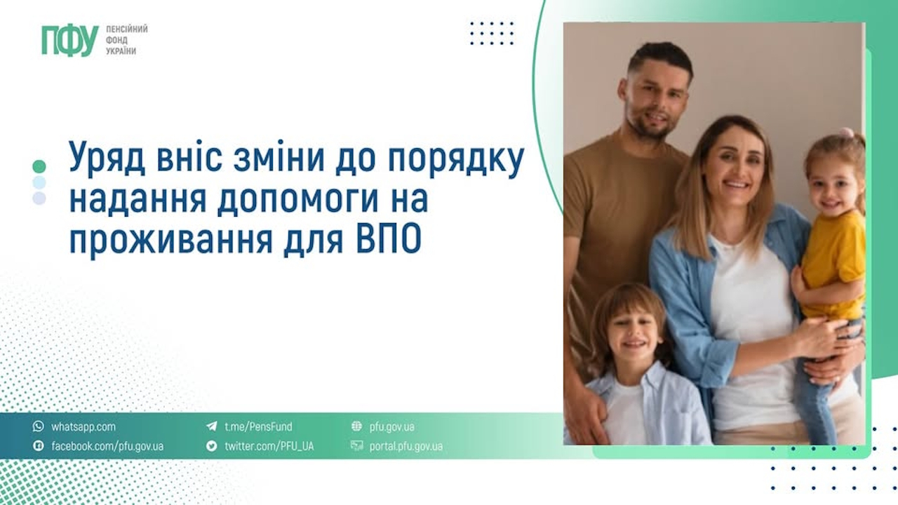 Уряд вніс зміни до порядку надання допомоги на проживання для ВПО